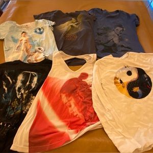 Star Wars t shirts, lot of 6